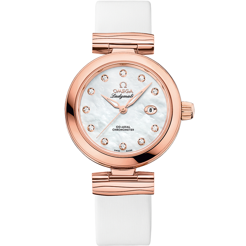34 mm, Sedna&trade; Gold On Leather Strap