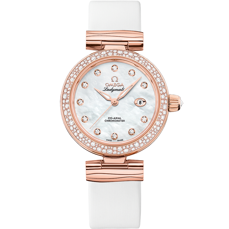 34 mm, Sedna&trade; Gold On Leather Strap