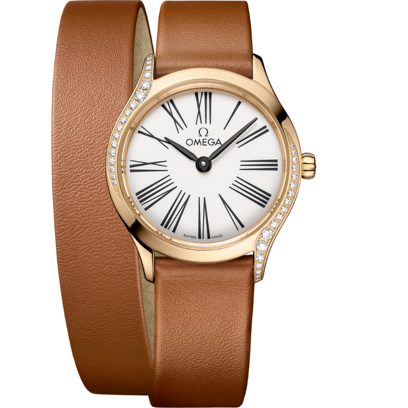 26 mm, Moonshine&trade; Gold On Leather Strap