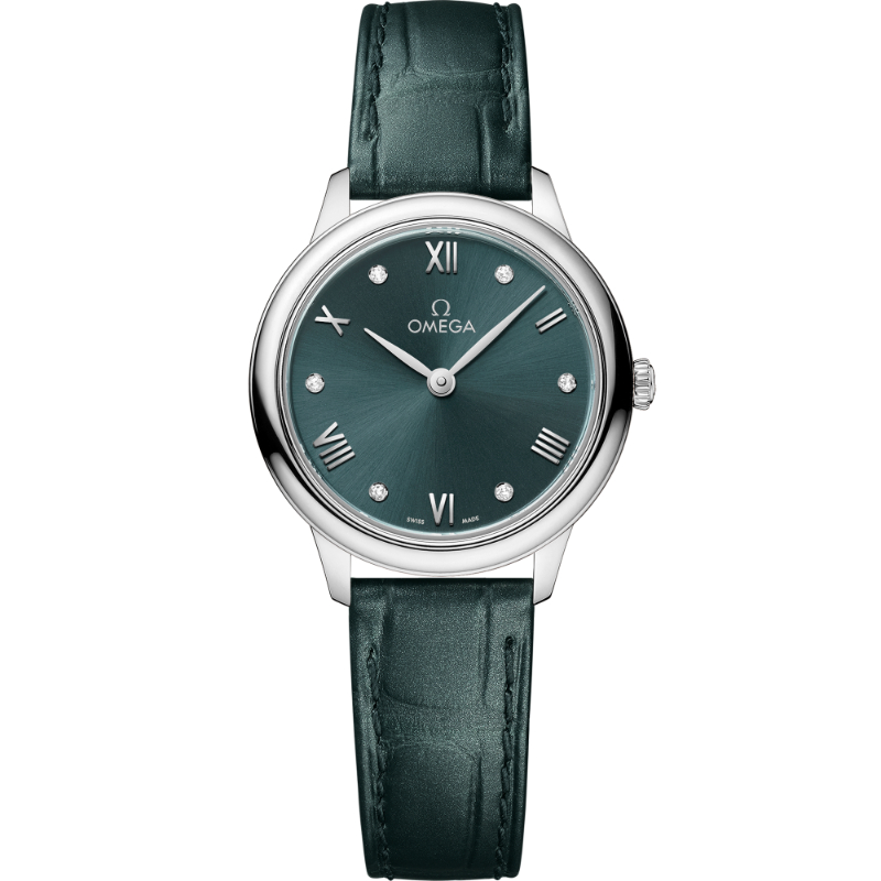 27.5 mm, Steel On Leather Strap