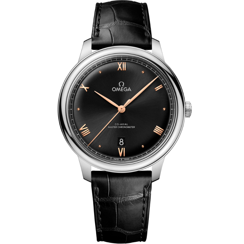 Omega 40 mm, Steel On Leather Strap - O43413402001001 Watch