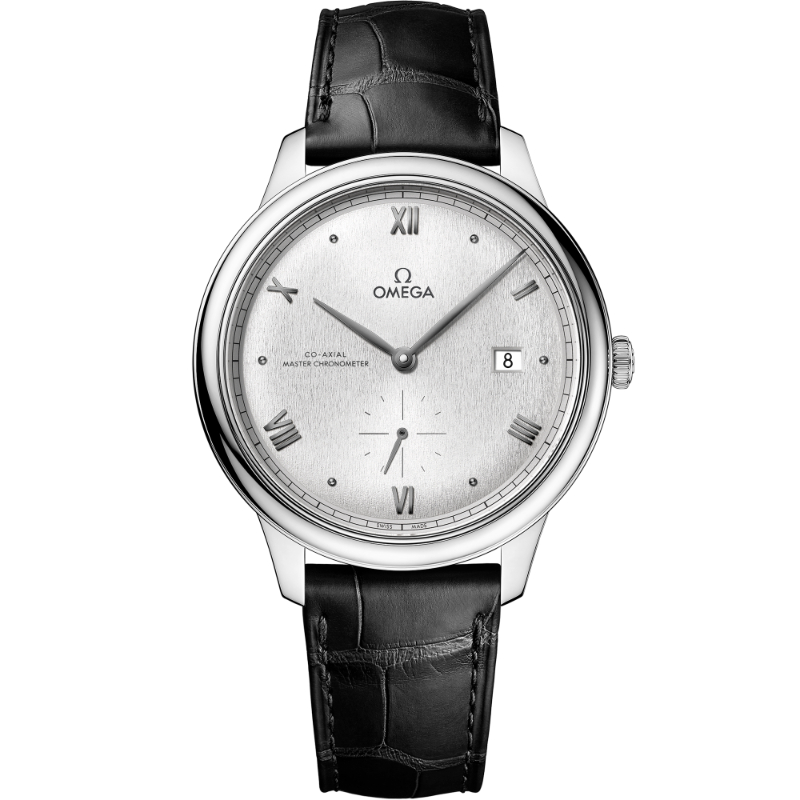 41 mm, Steel On Leather Strap