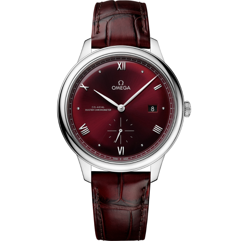 41 mm, Steel On Leather Strap