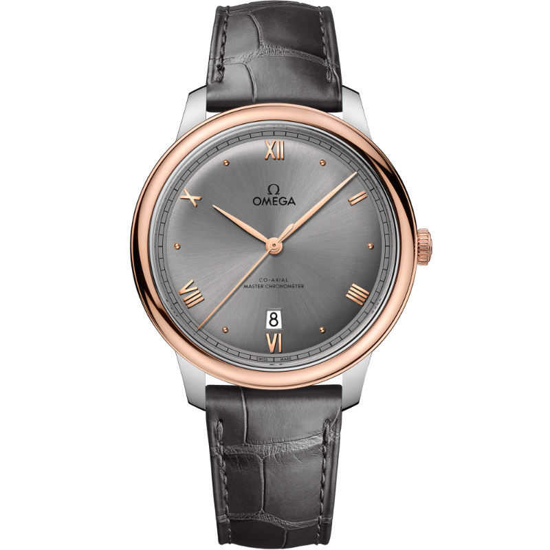 40 mm, Steel - Sedna&trade; Gold On Leather Strap