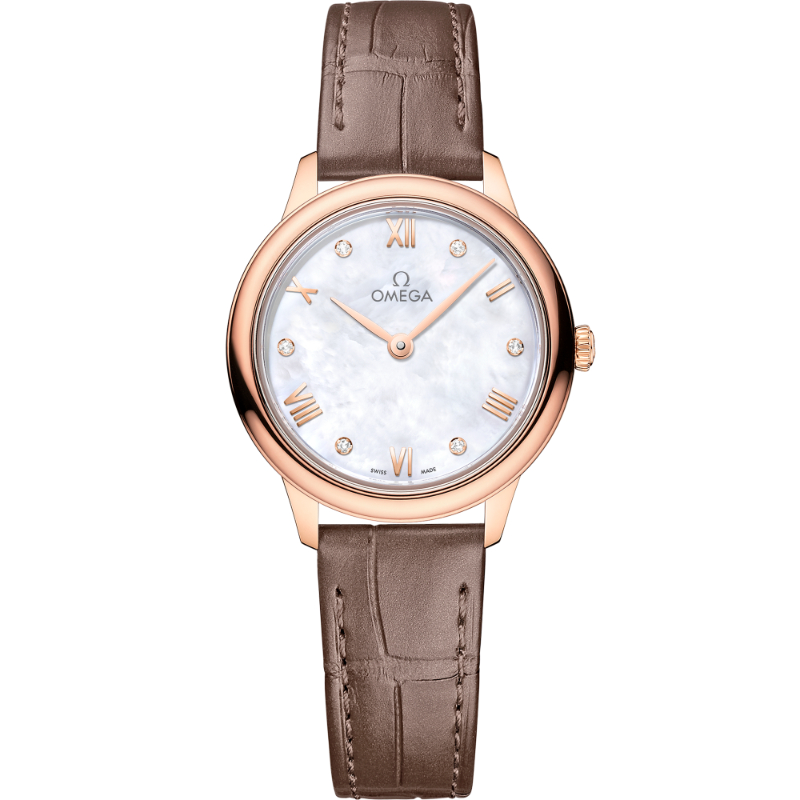27.5 mm, Sedna&trade; Gold On Leather Strap