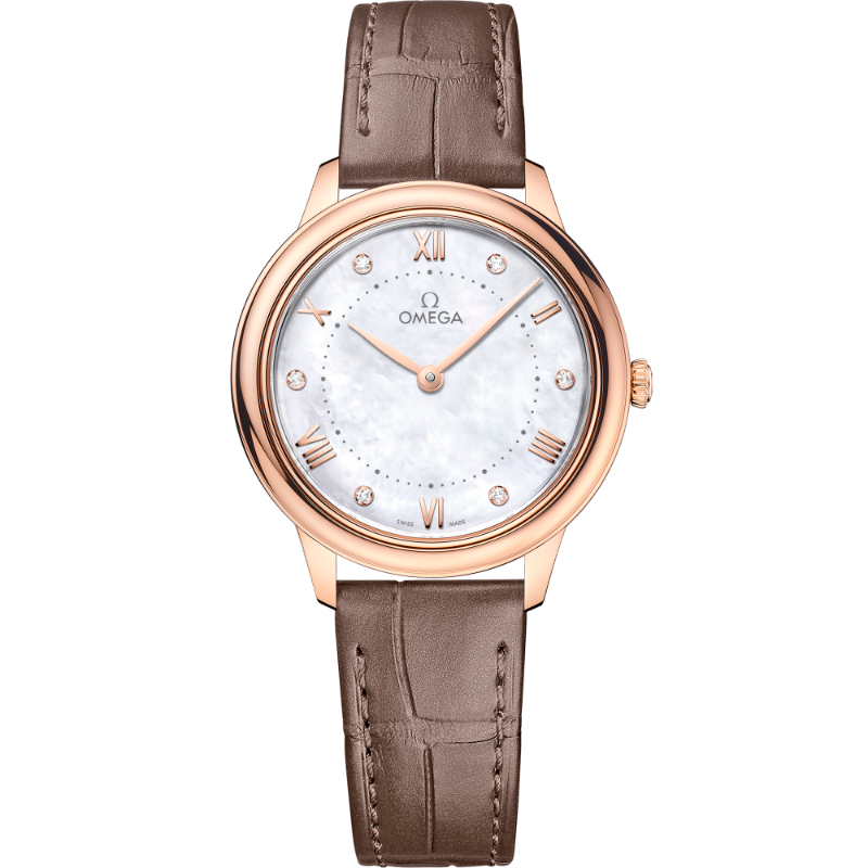 30 mm, Sedna&trade; Gold On Leather Strap