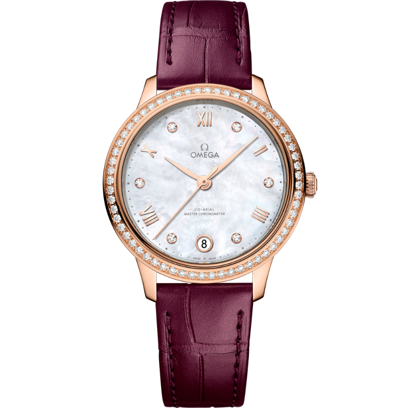 34 mm, Sedna&trade; Gold On Leather Strap