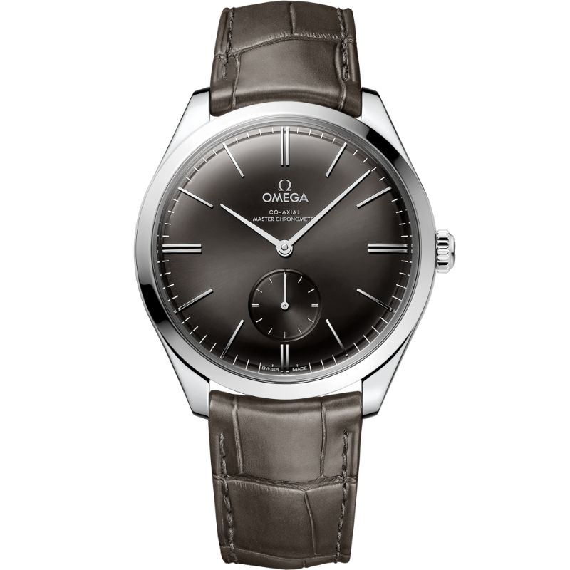 40 mm, Steel On Leather Strap