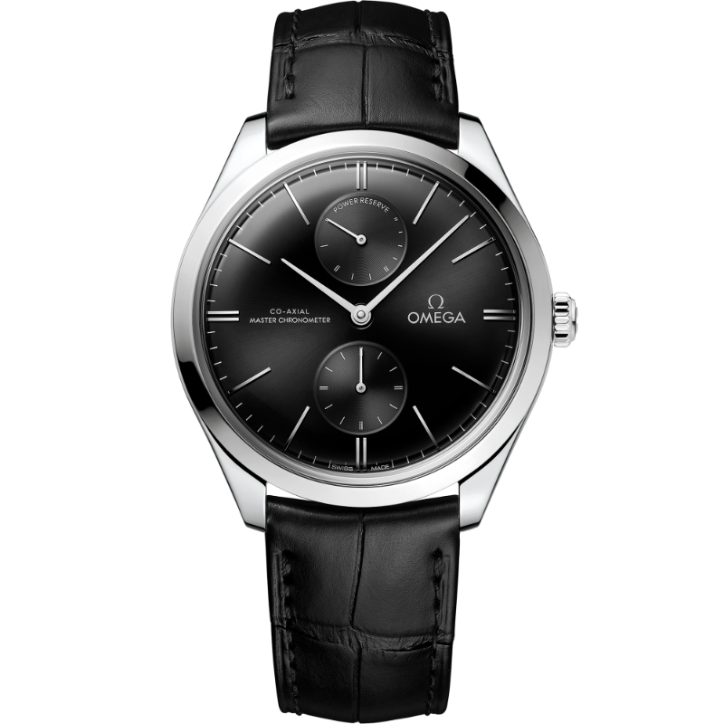 40 mm, Steel On Leather Strap