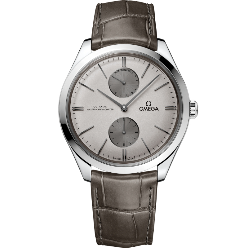 40 mm, Steel On Leather Strap