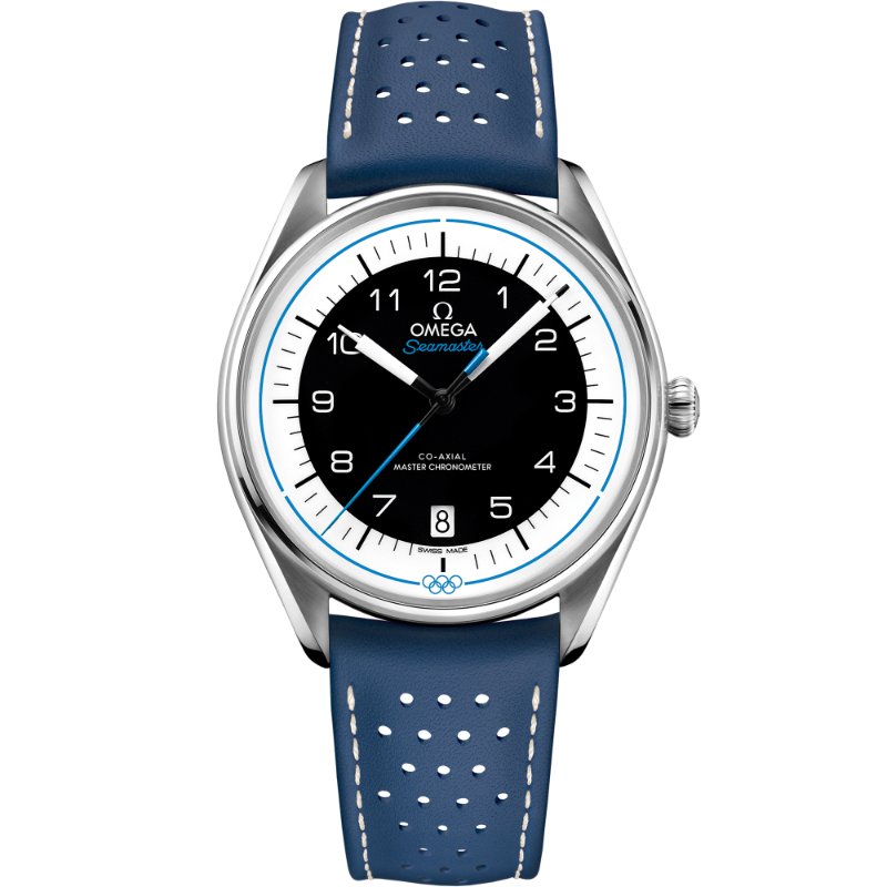 39.5 mm, Steel On Leather Strap