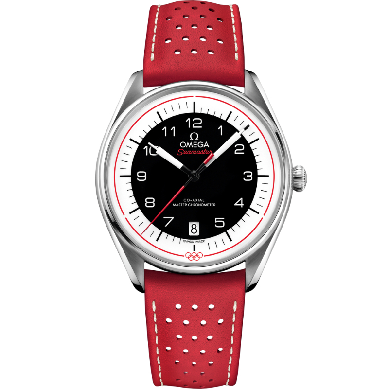 39.5 mm, Steel On Leather Strap
