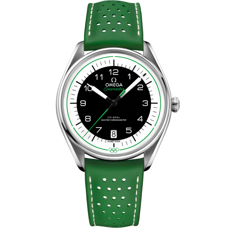 39.5 mm, Steel On Leather Strap