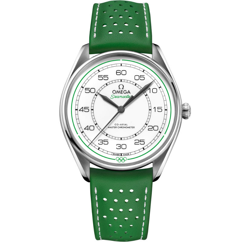 39.5 mm, Steel On Leather Strap
