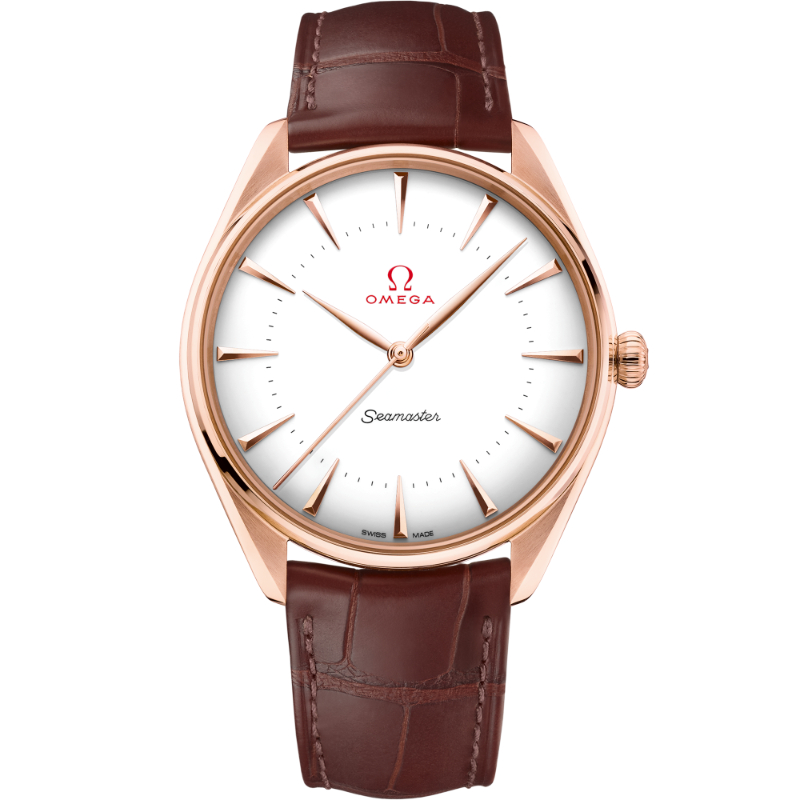 39.5 mm, Sedna&trade; Gold On Leather Strap