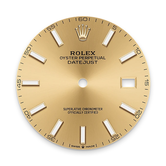 Champagne-color dial