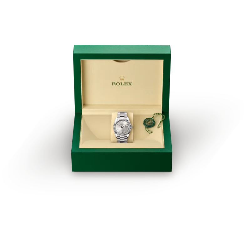 Rolex Day-Date 36 in 18 kt white gold, M128239-0005* | Lenkersdorfer